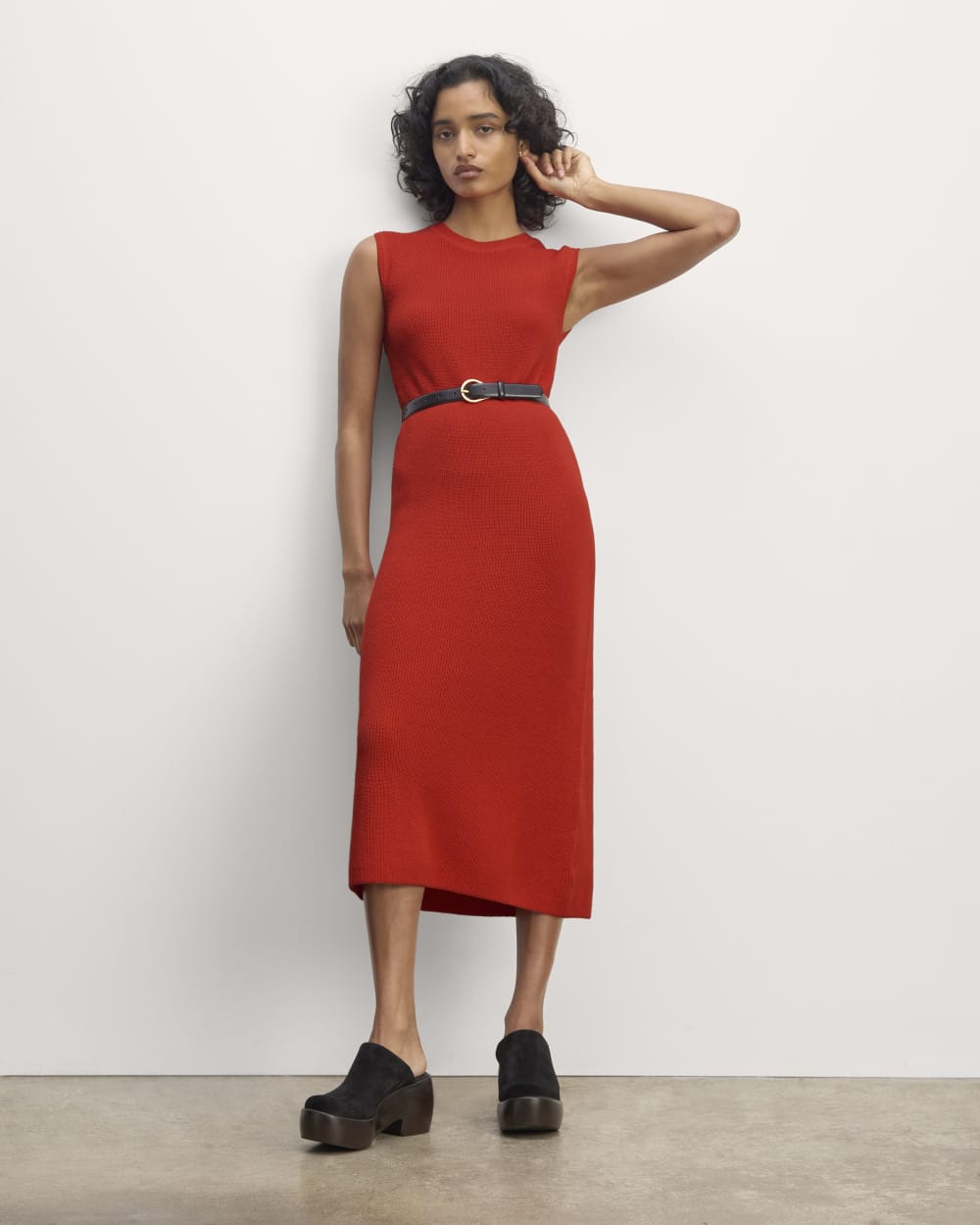 womens-midi-dress-everyday-cotton-poppy-red | primary