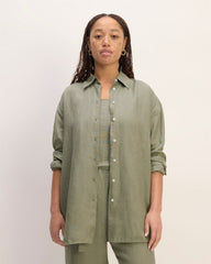 womens-linen-boyfriend-shirt-sage-green | primary