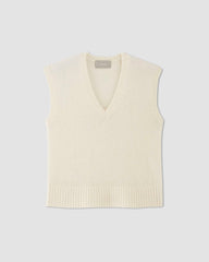 womens-alpaca-v-neck-vest-snow | alt
