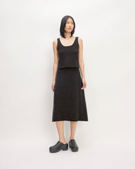 womens-cozy-stretch-skirt-charcoal | primary