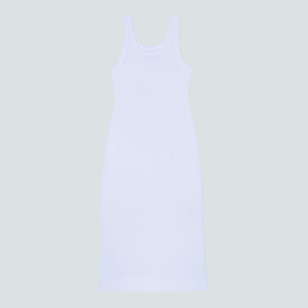 womens-ribbed-tank-dress-white | alt