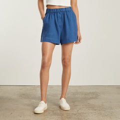 womens-linen-boxer-short-deep-blue | primary