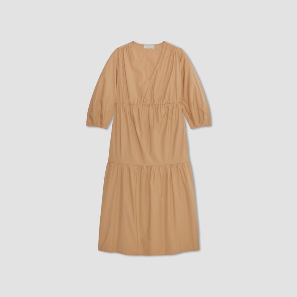 womens-poplin-tiered-dress-caramel | alt