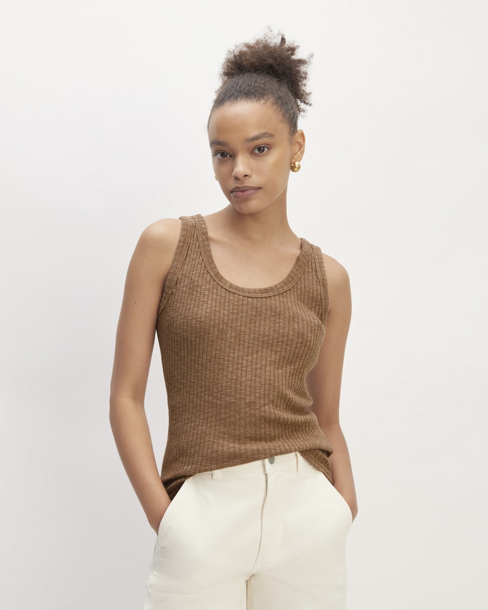 womens-rib-knit-organic-cotton-tank-cocoa-brown | primary
