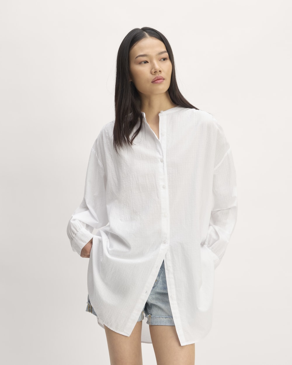 womens-gauze-oversized-shirt-white | primary
