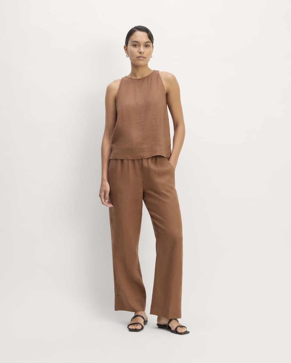 womens-linen-easy-pant-carob-brown | primary