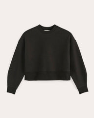 womens-laid-back-fleece-cropped-sweatshirt-black | alt
