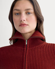 womens-full-zip-sweater-everyday-cotton-merlot