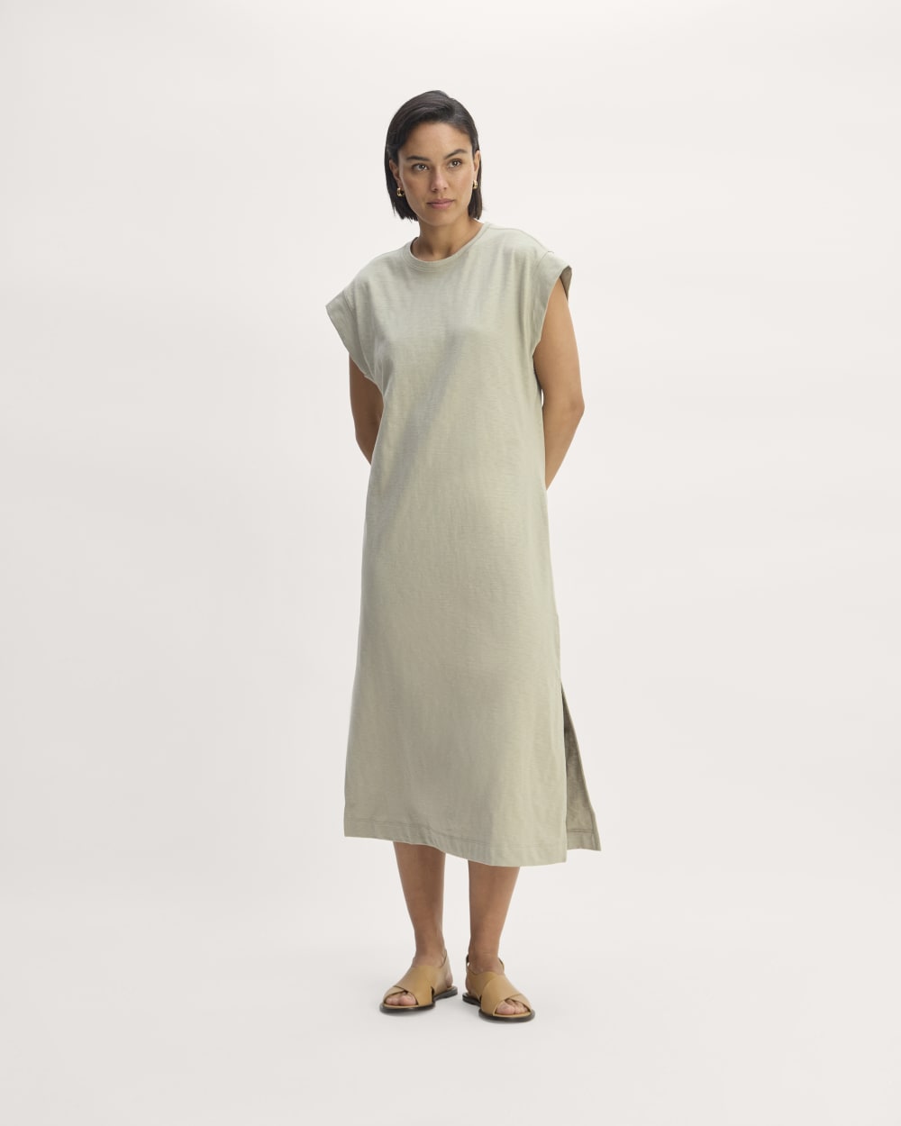 womens-muscle-tee-midi-dress-seagrass | primary