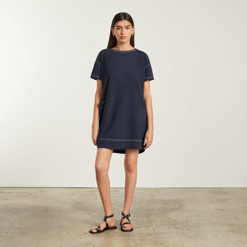 womens-oversized-mariner-dress-navy-white | primary