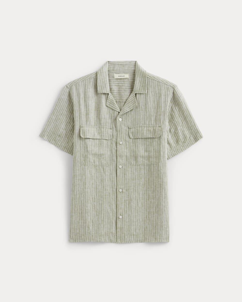 mens-linen-ss-camp-shirt-oil-green-white | alt