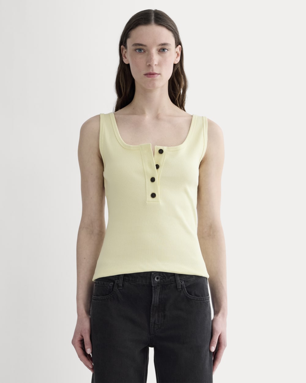 womens-selfie-henley-tank-ight-yellow | primary