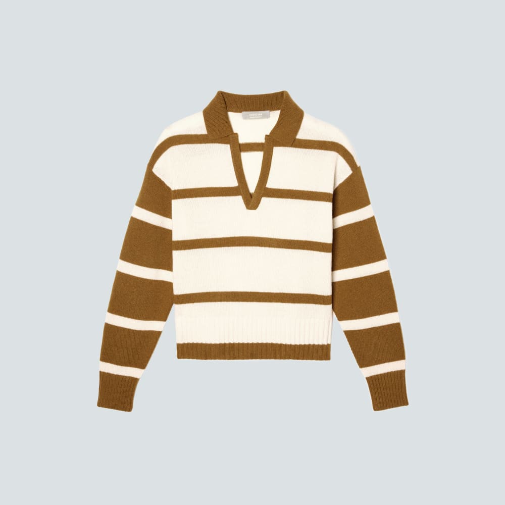 womens-recashmere-polo-bone-tapenade | alt