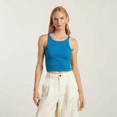 womens-cropped-pima-rib-tank-horizon-blue | primary