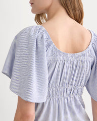 womens-flutter-sleeve-top-stretch-linen-white-dutch-blue