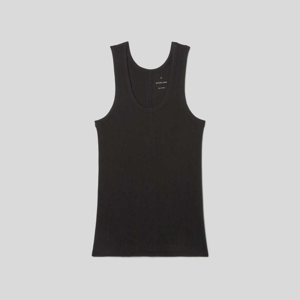 womens-supima-micro-rib-tank-black | alt