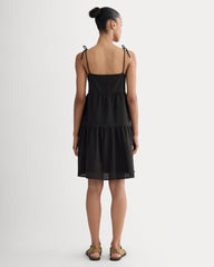 womens-gauze-mini-tiered-dress-black
