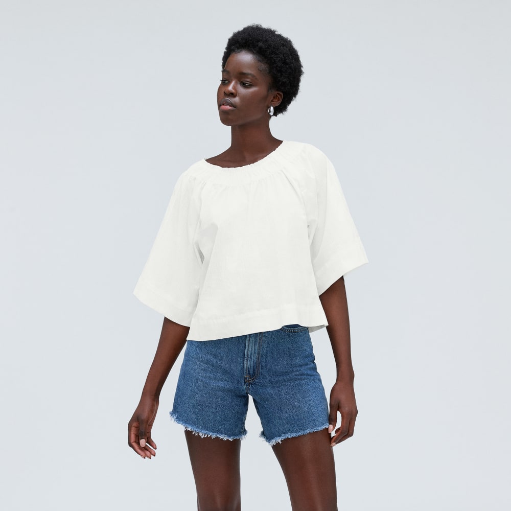 womens-seersucker-gathered-tee-white