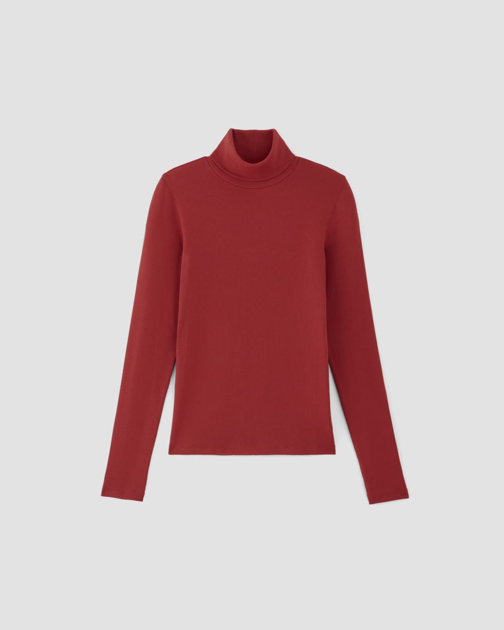 womens-supima-rib-turtleneck-haute-red | alt