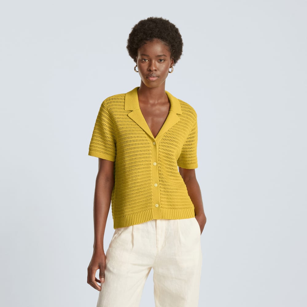 womens-crochet-knit-polo-citrus | primary