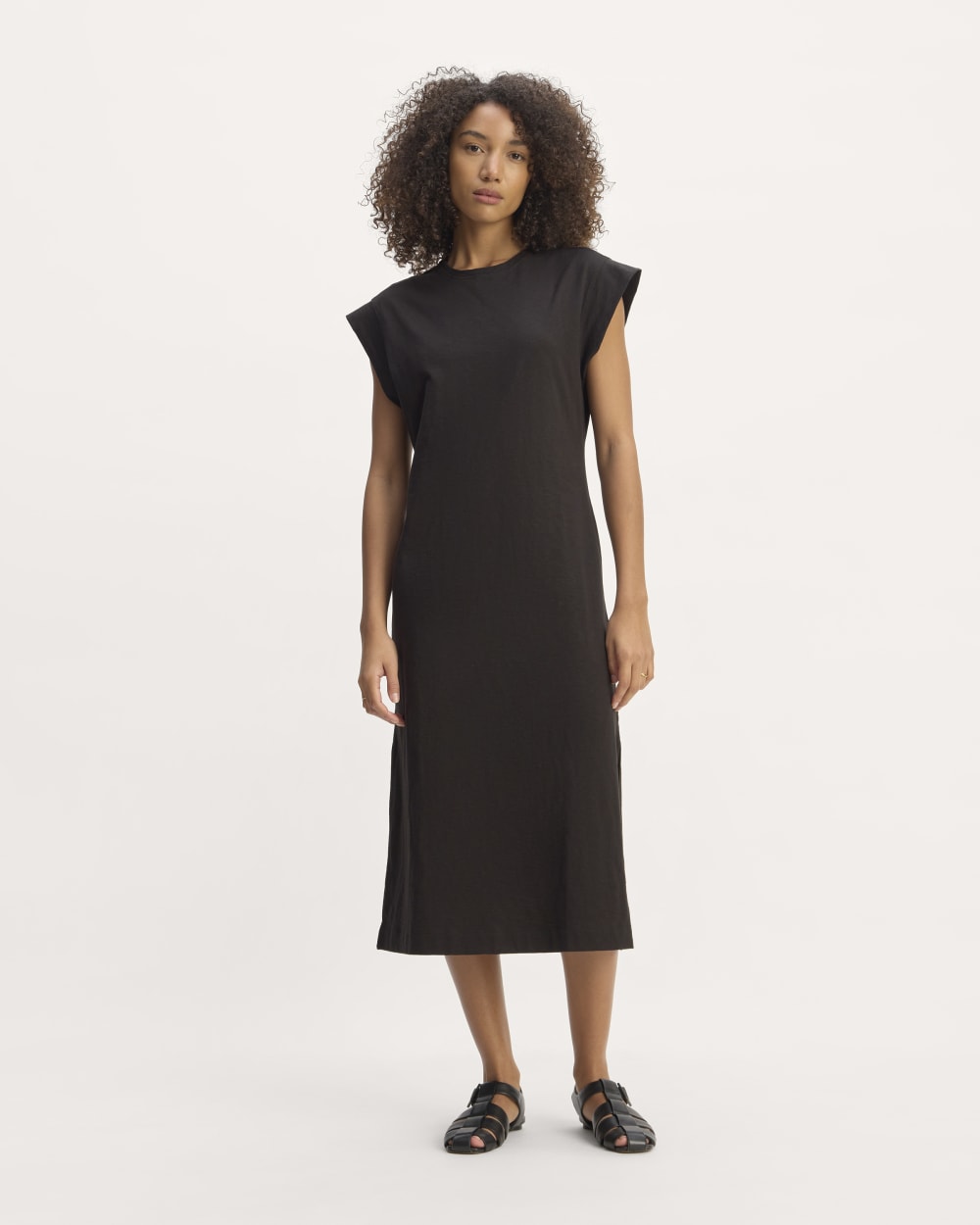 womens-muscle-tee-midi-dress-black | primary