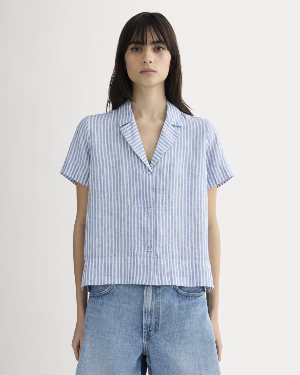 womens-linen-notch-ss-shirt-bluebell-bone | primary