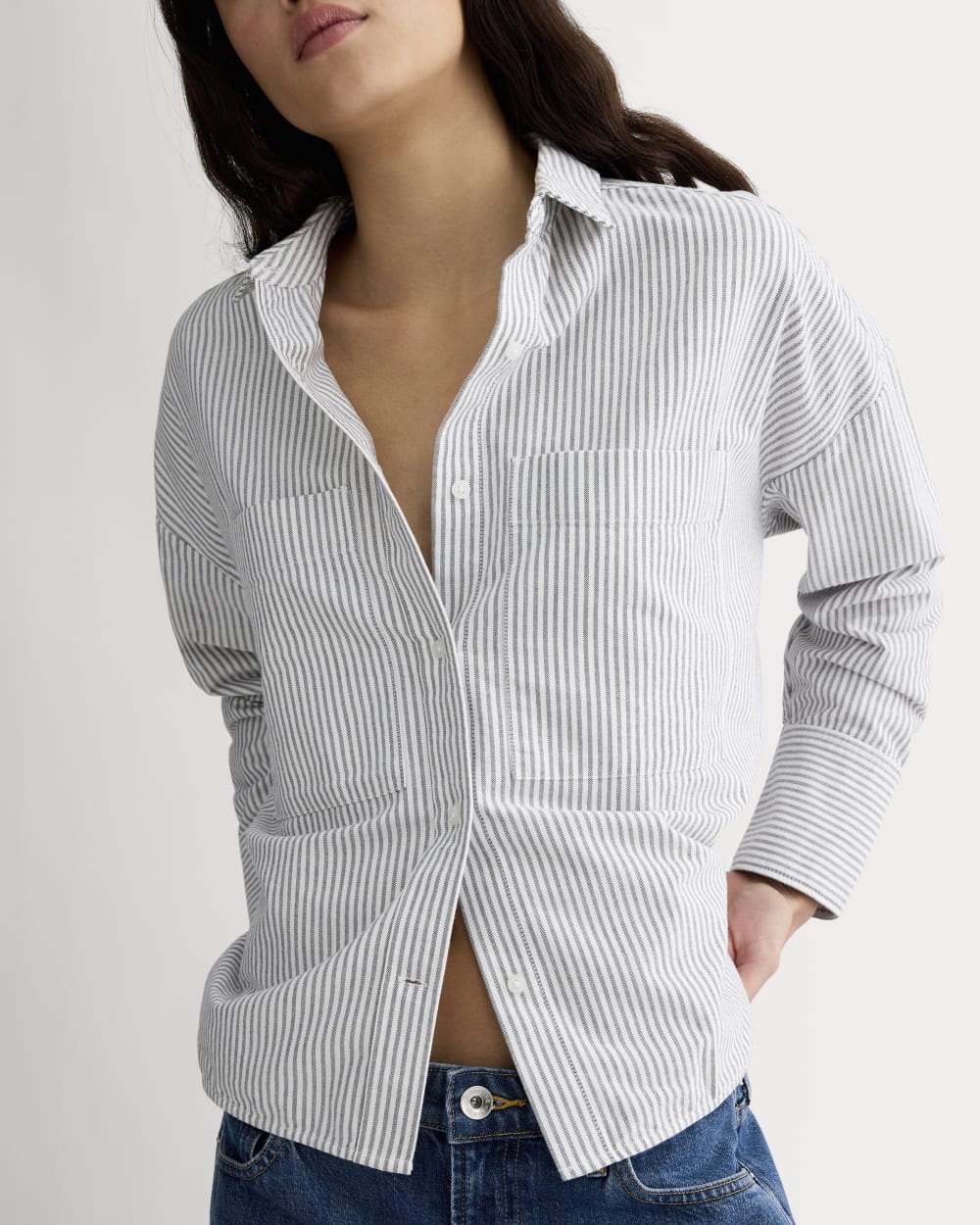 womens-boxy-oxford-black-white-stripe