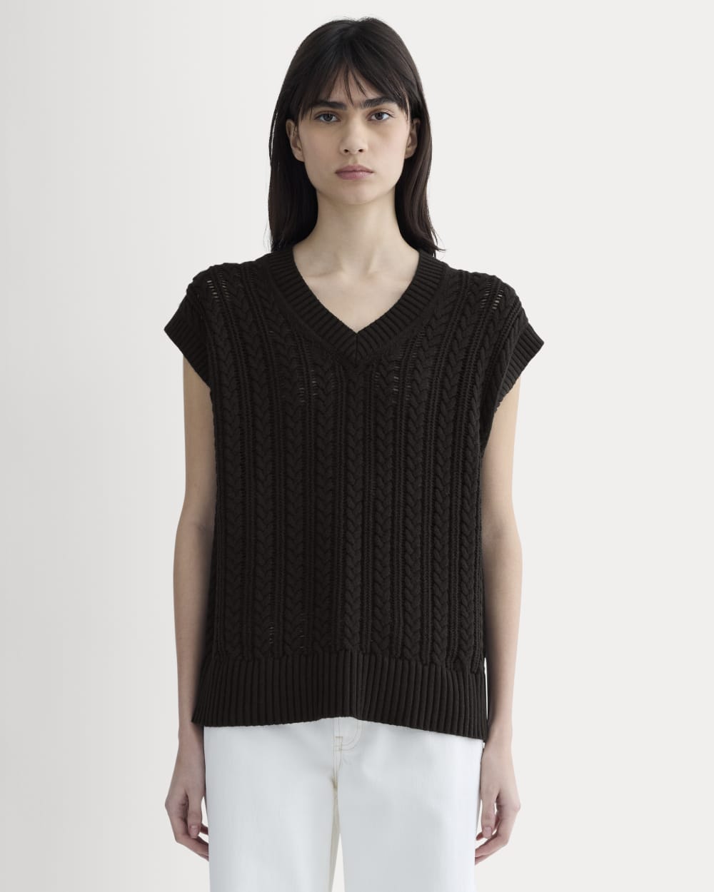 womens-mesh-cable-vest-everyday-cotton-black | primary