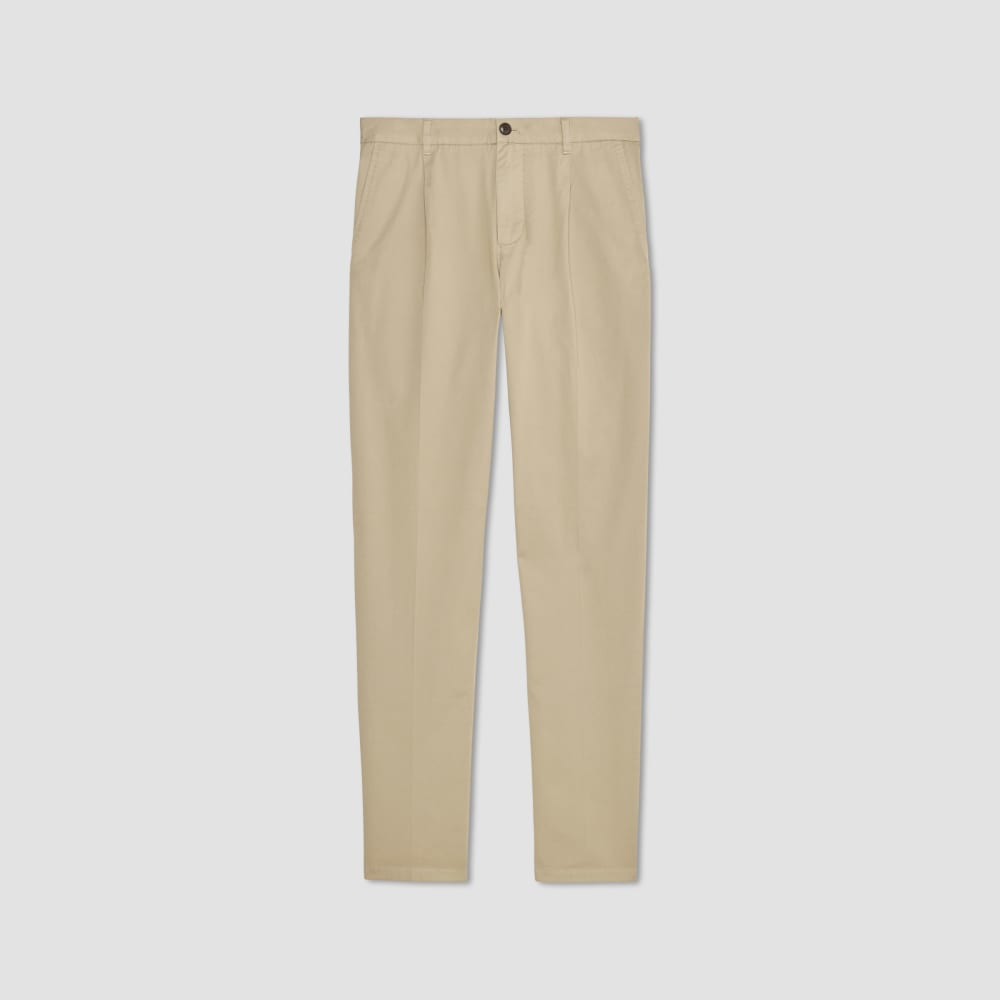 mens-organic-cotton-pleated-chino-trench-coat-khaki | alt