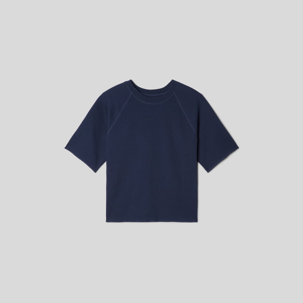 womens-organic-cotton-waffle-raglan-tee-navy | alt