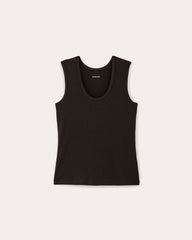 womens-tencel-rib-shimmy-tank-black | alt