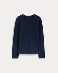 womens-essential-slim-long-sleeve-crew-navy | alt
