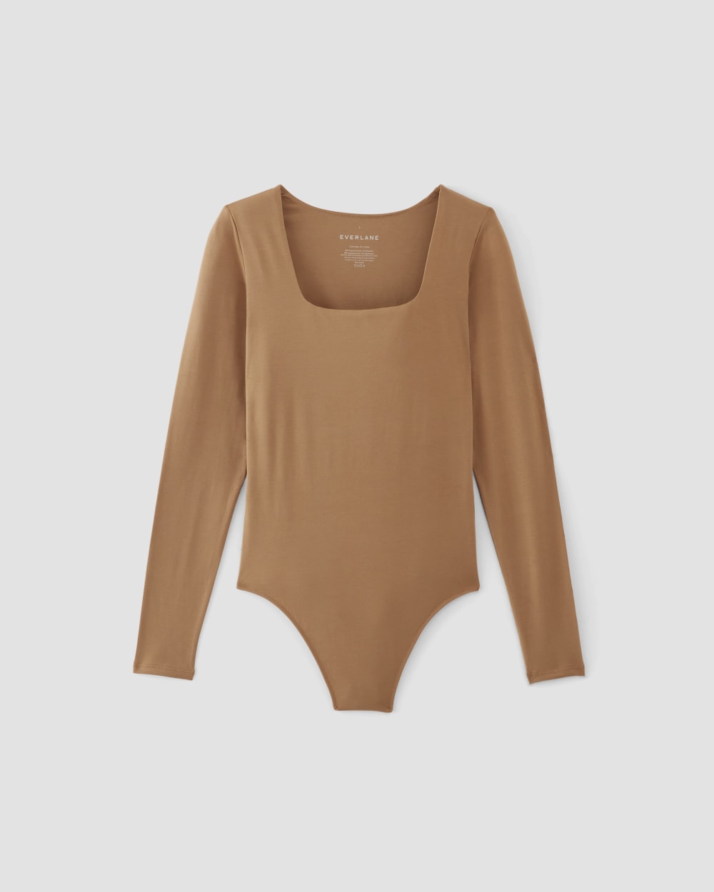 womens-long-sleeve-square-bodysuit-thong-tawny-brown | alt