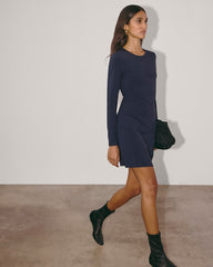 womens-form-mini-long-sleeve-dress-navy