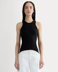 womens-shimmy-cutaway-tank-black | primary