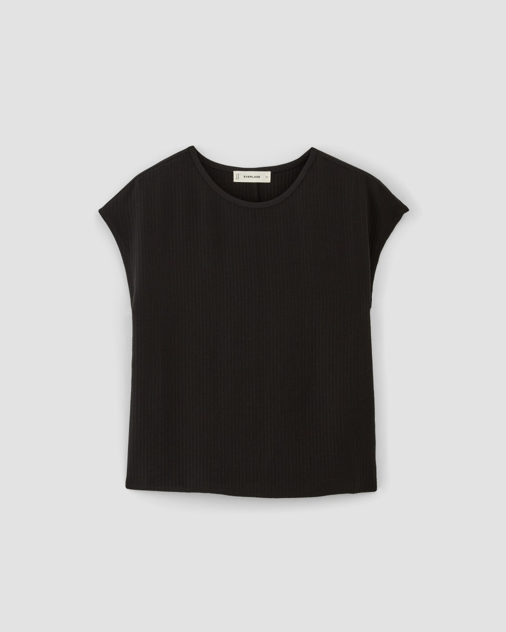 womens-mini-jacquard-stripe-top-black | alt