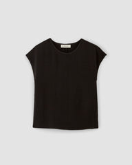 womens-mini-jacquard-stripe-top-black | alt
