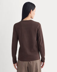 womens-essential-slim-long-sleeve-crew-dark-chocolate