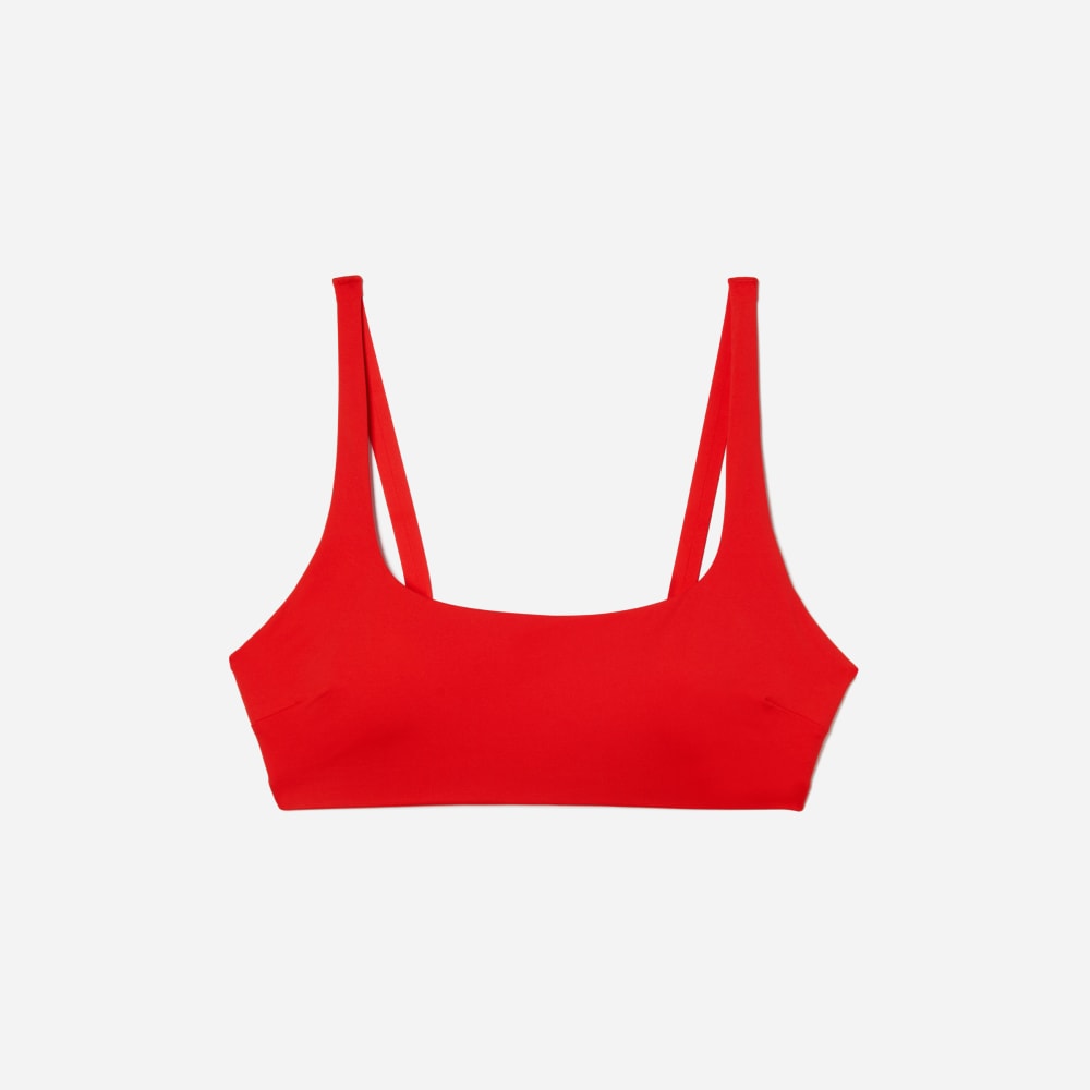 womens-square-neck-bikini-top-bright-red | alt