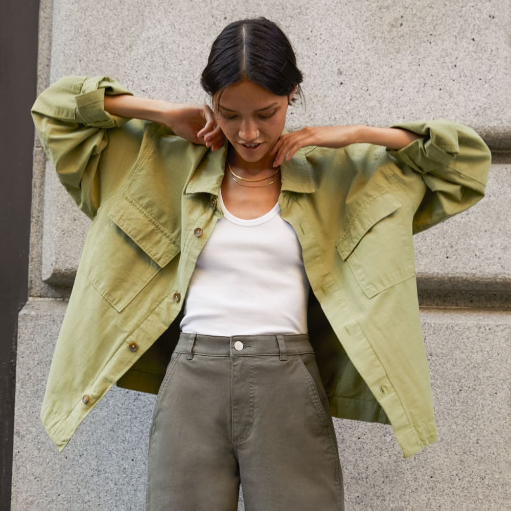 unisex-everyone-spring-shirt-jacket-sage | primary