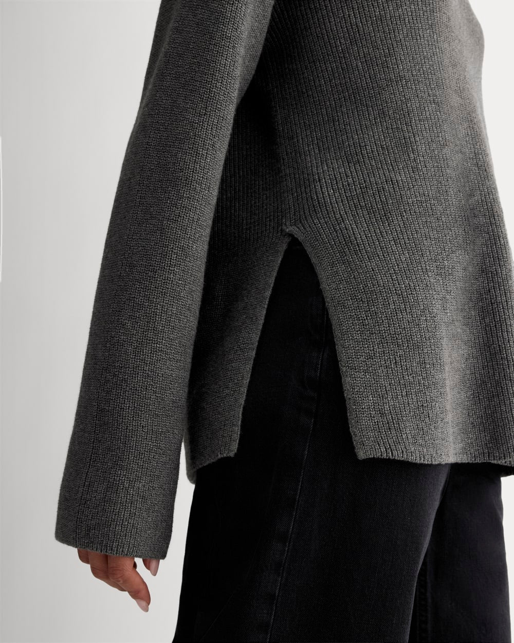 womens-slouchy-v-neck-cotton-heathered-charcoal