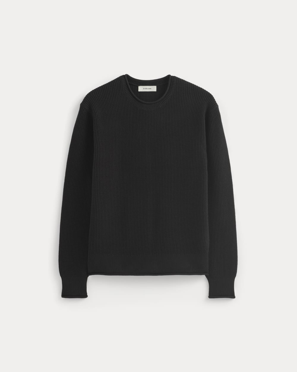 mens-waffle-rollneck-crew-black | alt