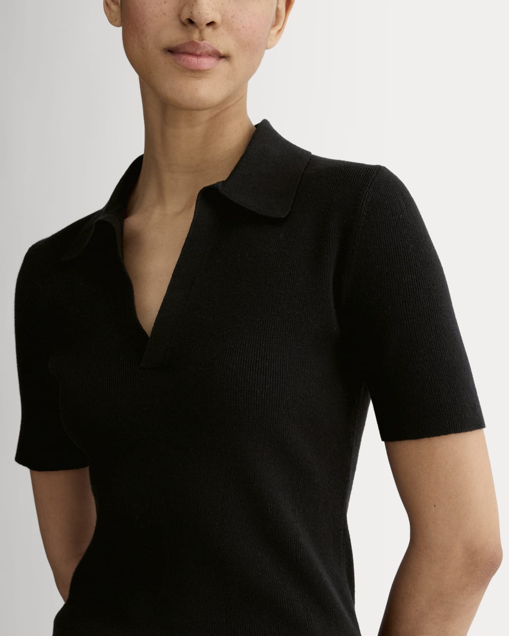 womens-knit-polo-black