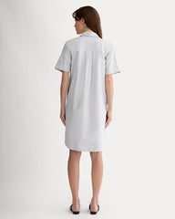 womens-oxford-short-sleeve-shirt-dress-charcoal-white
