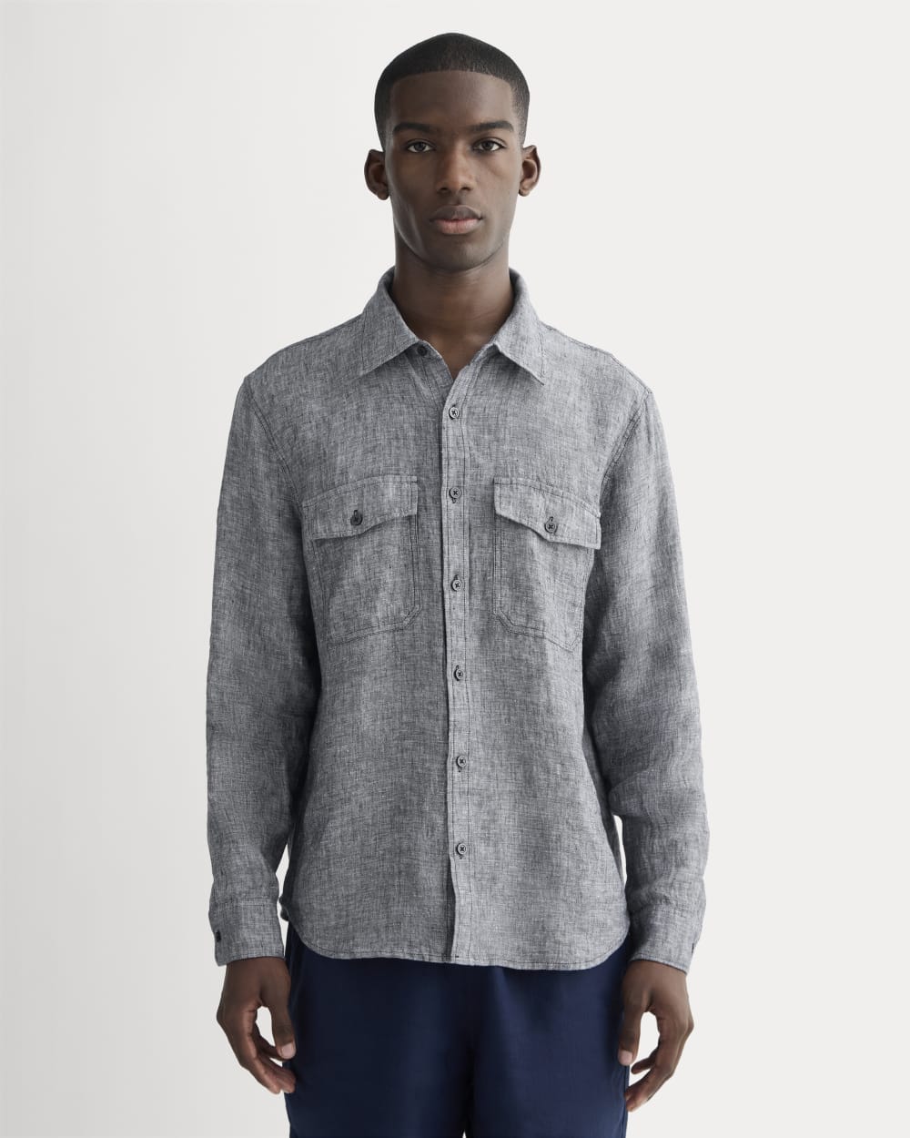 mens-linen-utility-shirt-navy-chambray | primary