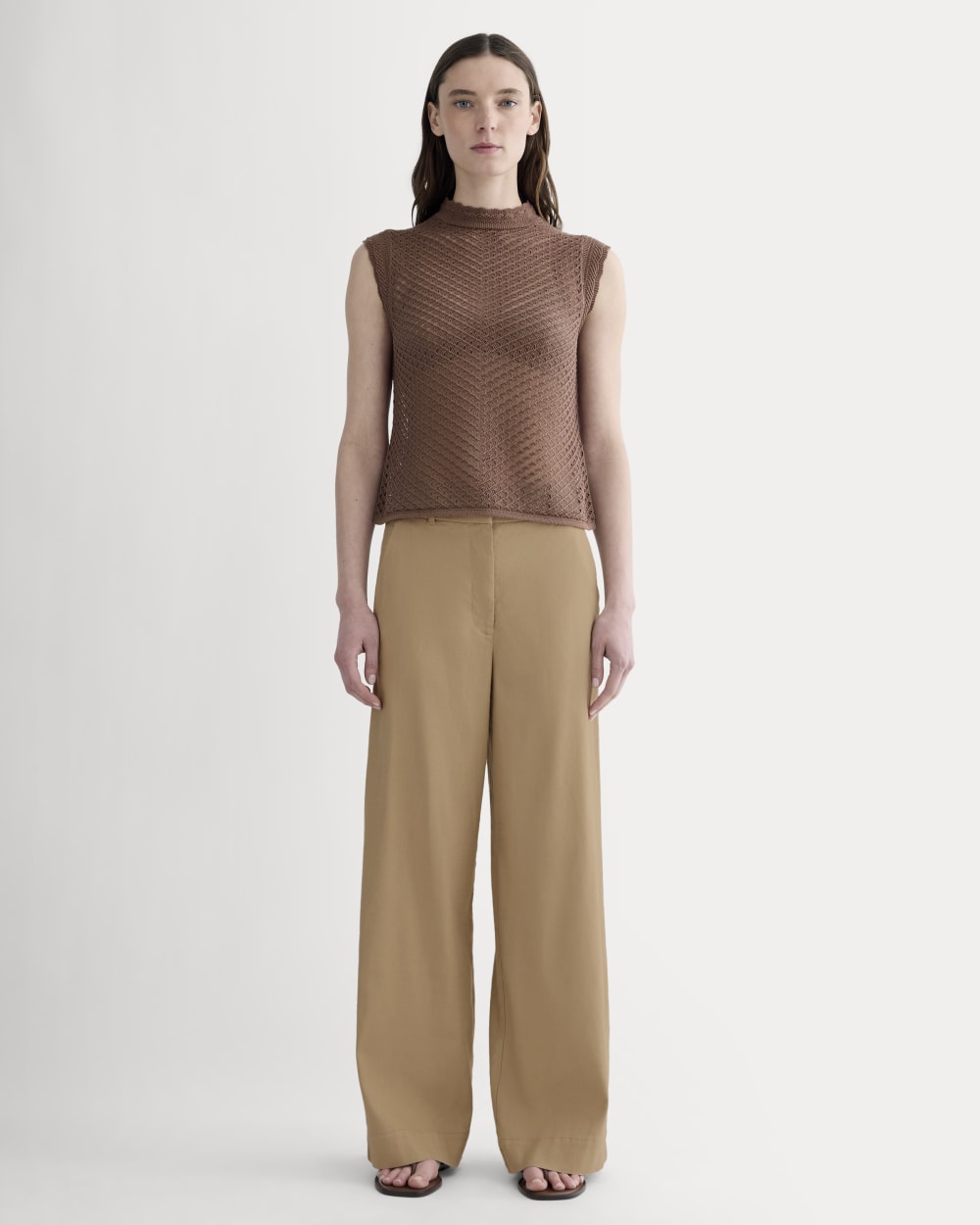 womens-lace-knit-tank-mocha