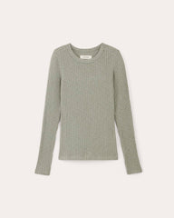 womens-rib-knit-crew-sage-green | alt
