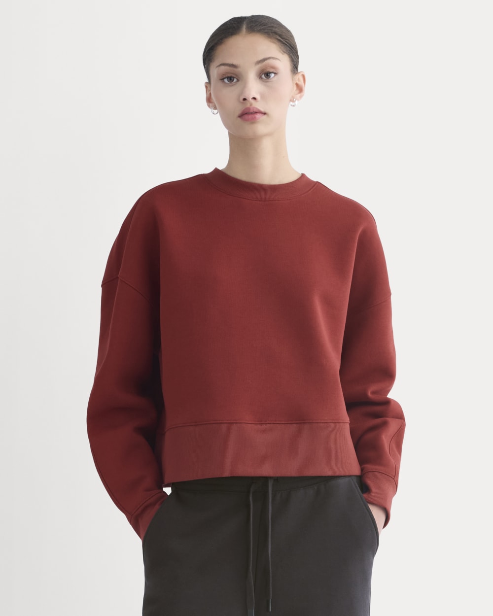 womens-fleece-cropped-crew-sweatshirt-merlot | primary