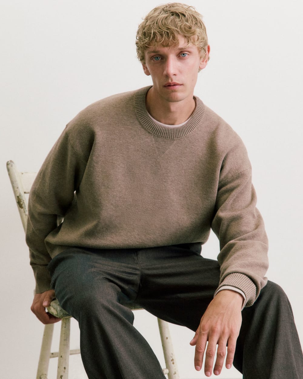 mens-luxe-merino-dblknit-sweater-taupe-melange | editorial