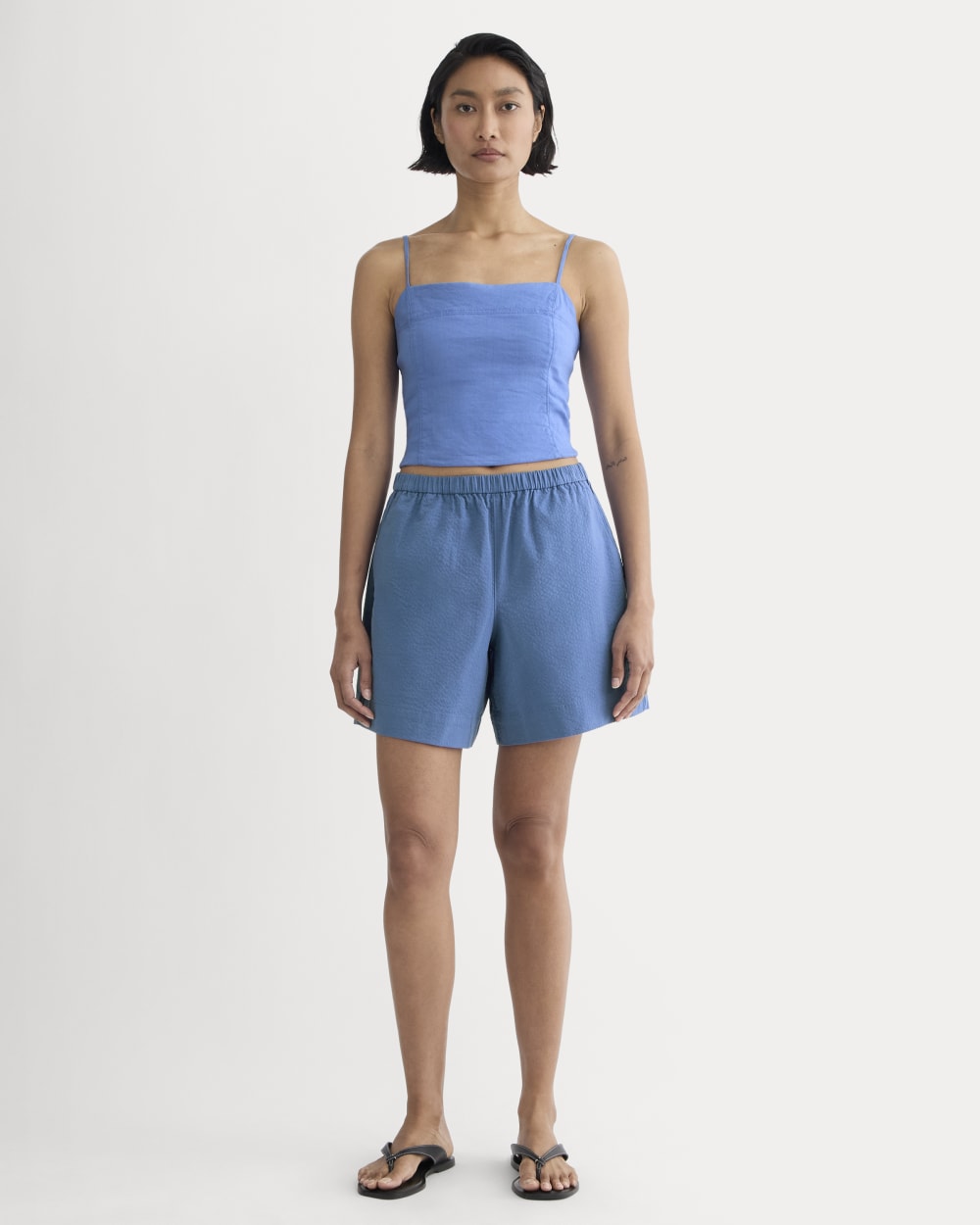 womens-seersucker-pull-on-short-soft-cobalt | primary